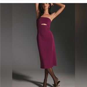 Anthropologie Maeve Purple Ribbed Cutout Dress XS excellent condition worn once!